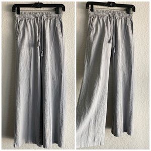 NY&C XXS Petite Gray Linen Pants